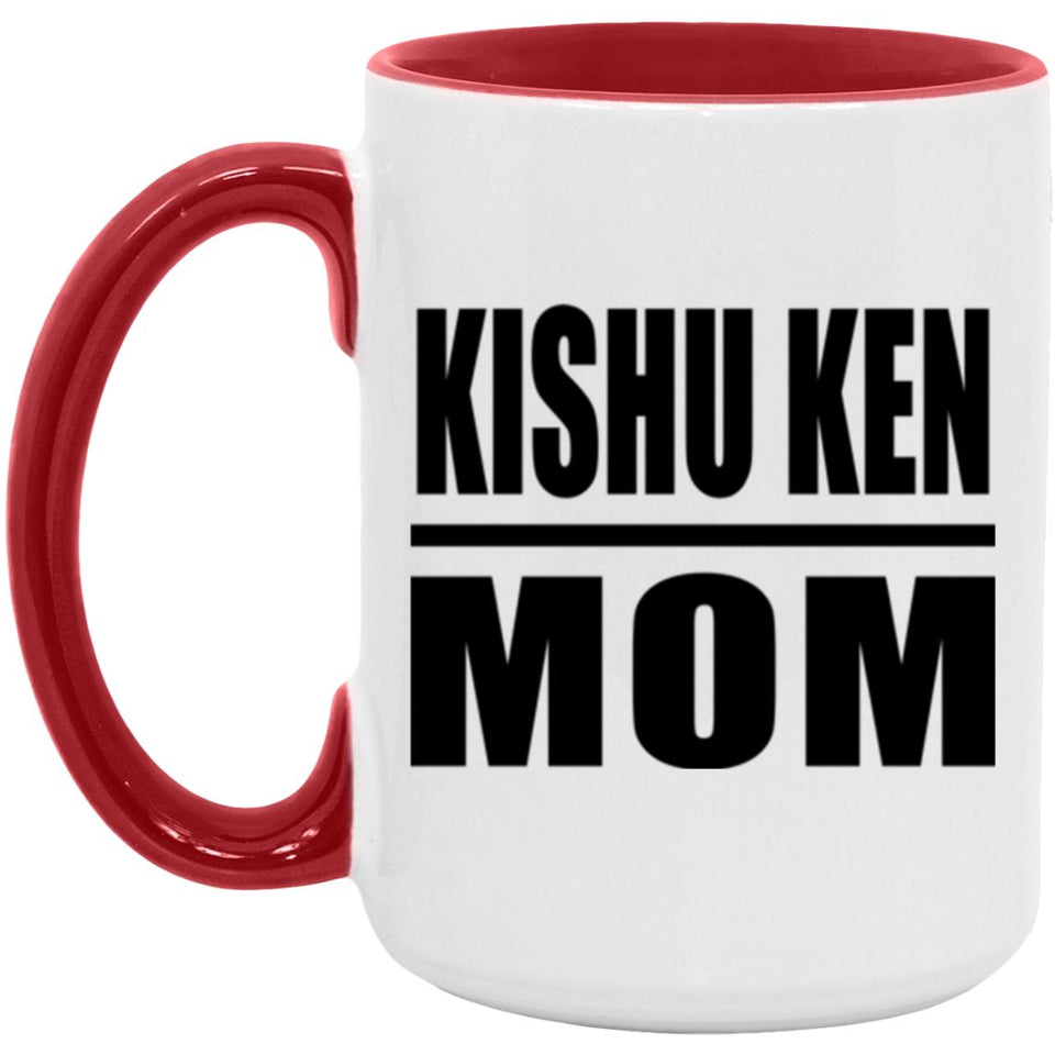Kishu Ken Mom - 15oz Accent Mug Red