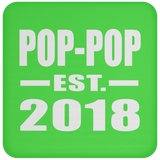 Pop-Pop Established EST. 2018 - Drink Coaster