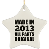 11th Birthday Made in 2013 All Parts Original - Star Ornament