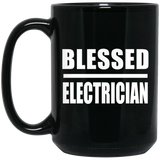 Blessed Electrician - 15oz Coffee Mug Black