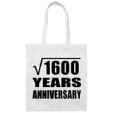 40th Anniversary Square Root of 1600 Years Anniversary - Tote Bag White