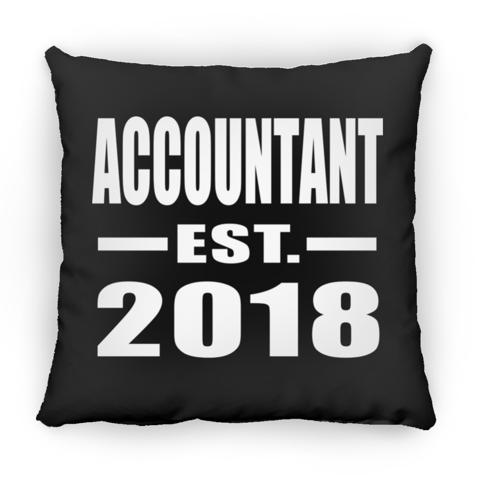 Accountant Established EST. 2018 - Throw Pillow Black
