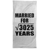 55th Anniversary Married For Square Root of 3025 Years - Hand Towel