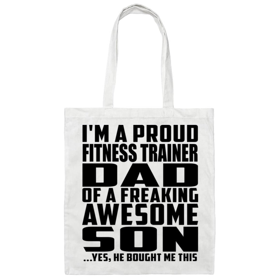 Proud Fitness Trainer Dad Of Awesome Son - Tote Bag White