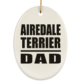Airedale Terrier Dad - Oval Ornament