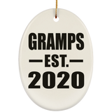 Gramps Established EST. 2020 - Oval Ornament