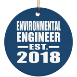 Environmental Engineer Established EST. 2018 - Circle Ornament