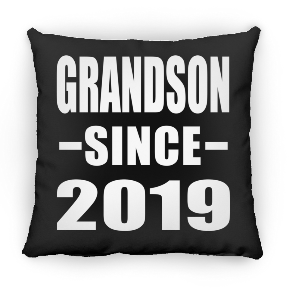 Grandson Since 2019 - Throw Pillow Black