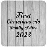 First Christmas As Family Of Five 2023 - Drink Coaster F