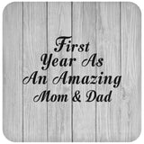 First Year As An Amazing Mom & Dad - Drink Coaster F