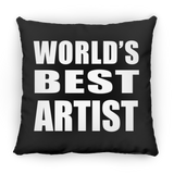 World's Best Artist - Throw Pillow Black