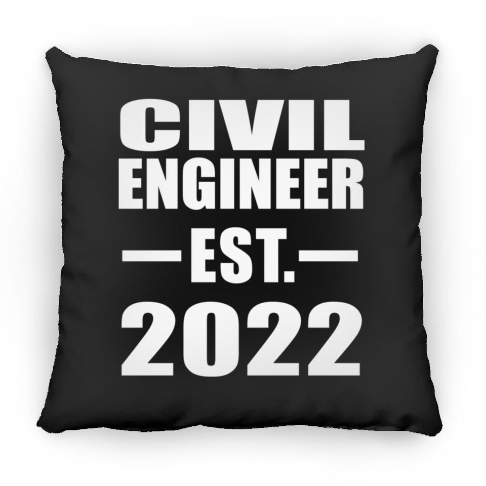 Civil Engineer Established EST. 2022 - Throw Pillow Black