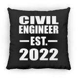 Civil Engineer Established EST. 2022 - Throw Pillow Black