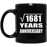 41st Anniversary Square Root of 1681 Years Anniversary - 11oz Coffee Mug Black