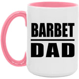 Barbet Dad - 15oz Accent Mug Pink