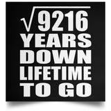 96th Anniversary Square Root of 9216 Years Lifetime To Go - Poster Square