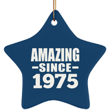 49th Birthday Amazing Since 1975 - Star Ornament