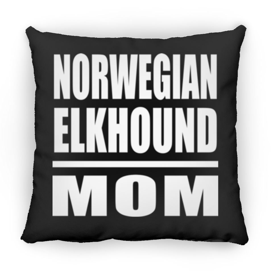 Norwegian Elkhound Mom - Throw Pillow Black