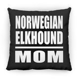 Norwegian Elkhound Mom - Throw Pillow Black