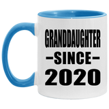 Granddaughter Since 2020 - 11oz Accent Mug Blue