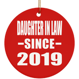 Daughter In Law Since 2019 - Circle Ornament