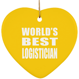 World's Best Logistician - Heart Ornament