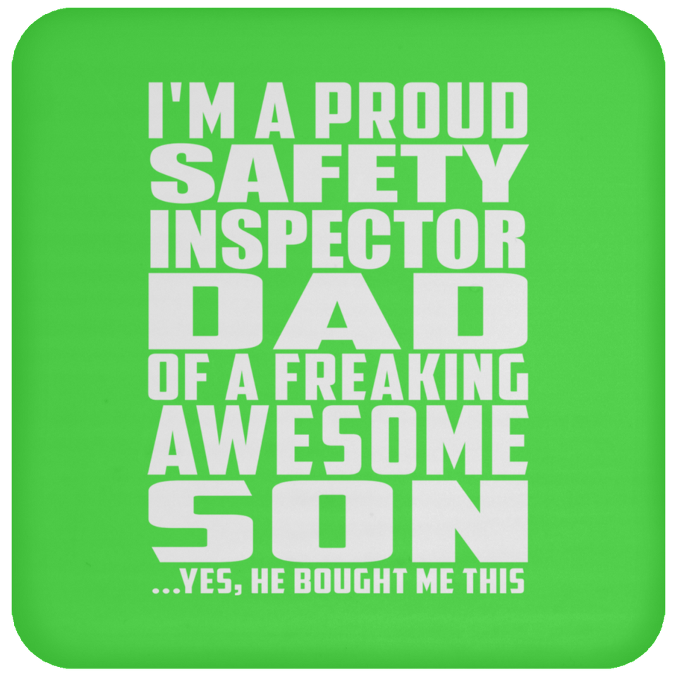 Proud Safety Inspector Dad Of Awesome Son - Drink Coaster