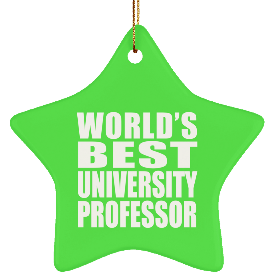 World's Best University Professor - Star Ornament