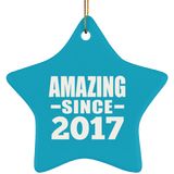 7th Birthday Amazing Since 2017 - Star Ornament