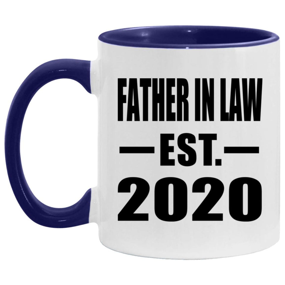Father In Law Established EST. 2020 - 11oz Accent Mug Purple