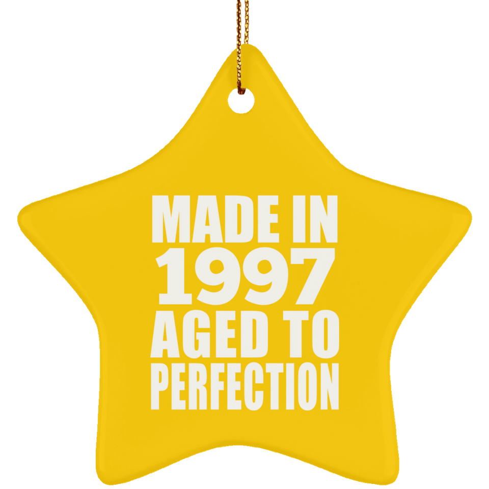 27th Birthday Made In 1997 Aged to Perfection - Star Ornament