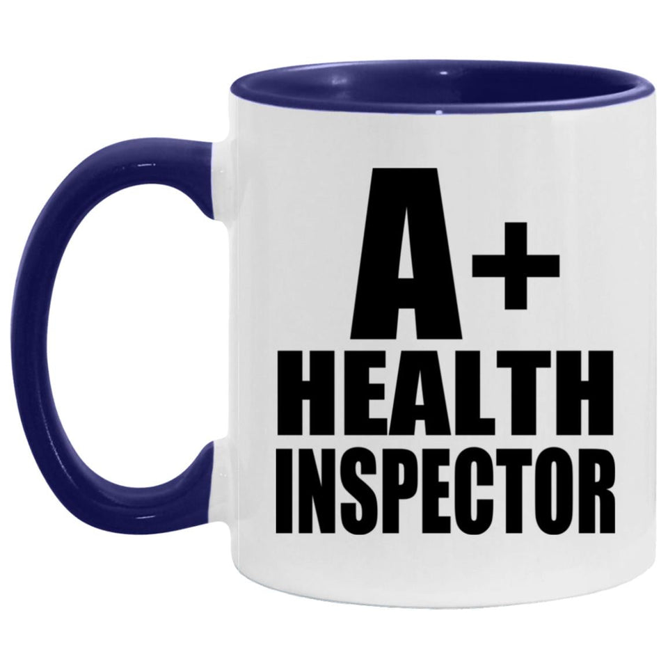 A+ Health Inspector - 11oz Accent Mug Purple