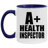 A+ Health Inspector - 11oz Accent Mug Purple