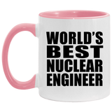 World's Best Nuclear Engineer - 11oz Accent Mug Pink