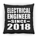 Electrical Engineer Since 2018 - Throw Pillow Black