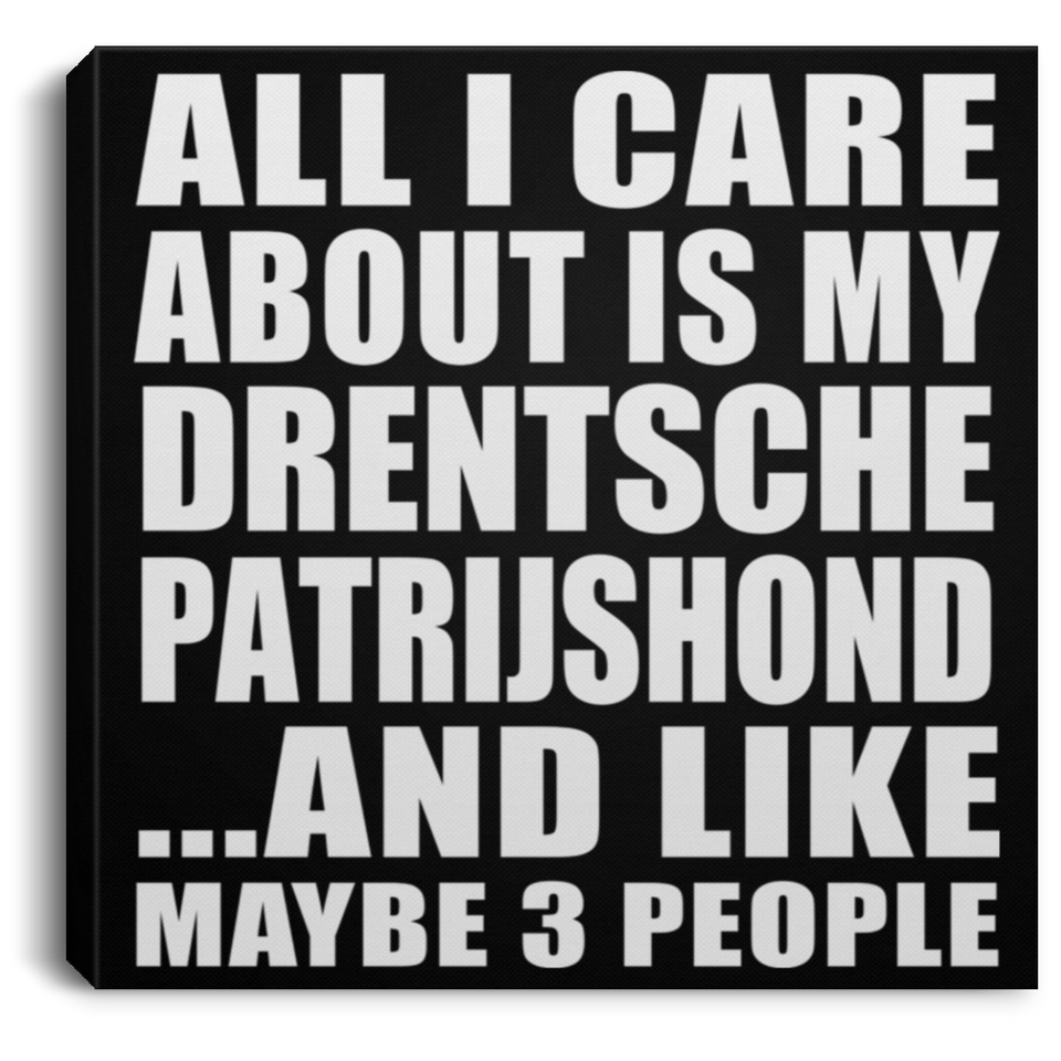 All I Care About Is My Drentsche Patrijshond - Canvas Square