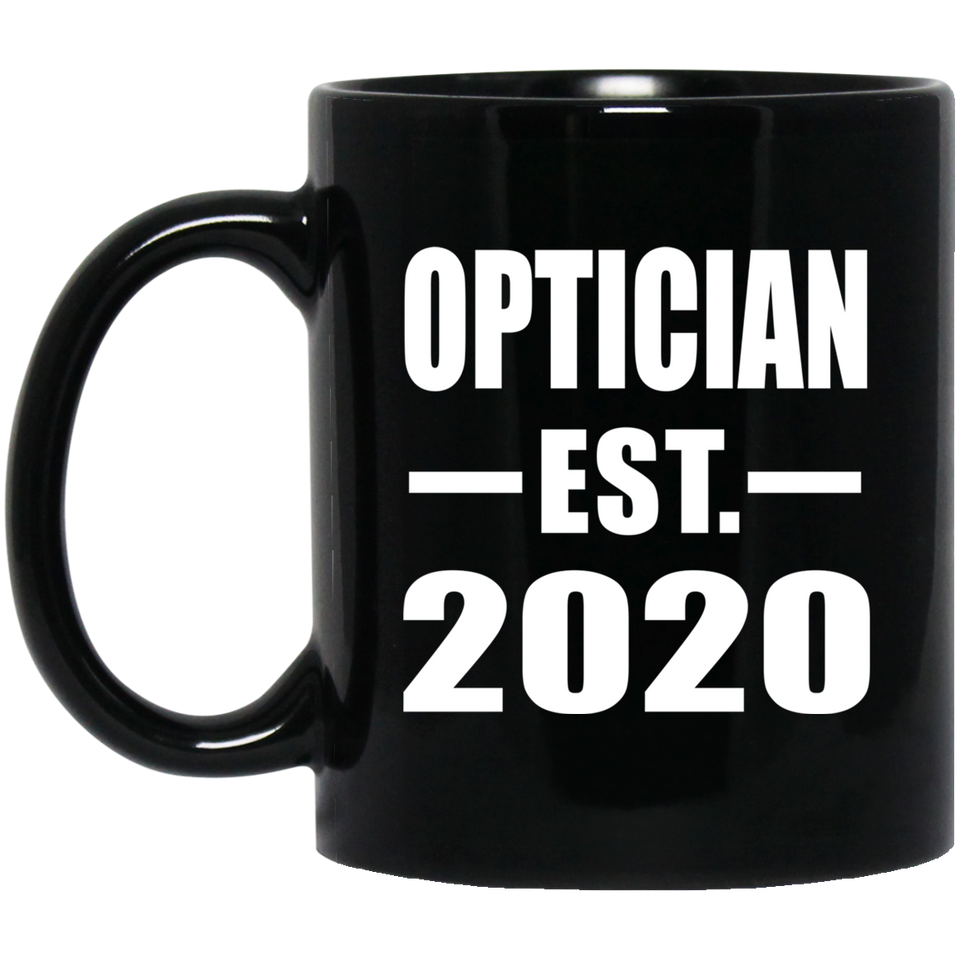Optician Established EST. 2020 - 11oz Coffee Mug Black
