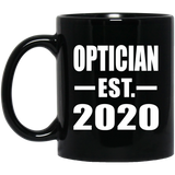 Optician Established EST. 2020 - 11oz Coffee Mug Black