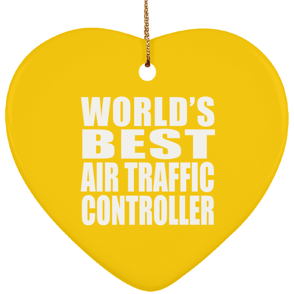 World's Best Air Traffic Controller - Heart Ornament