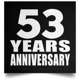 53rd Anniversary 53 Years Anniversary - Poster Square