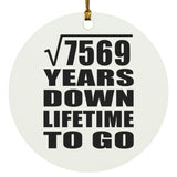 87th Anniversary Square Root of 7569 Years Lifetime To Go - Circle Ornament