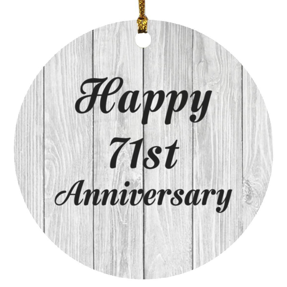 Happy 71st Anniversary - Circle Ornament F