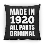 104th Birthday Made in 1920 All Parts Original - Throw Pillow Black