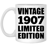 117th Birthday Vintage 1907 Limited Edition - 11oz Coffee Mug