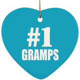 Number One #1 Gramps - Heart Ornament