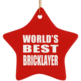 World's Best Bricklayer - Star Ornament