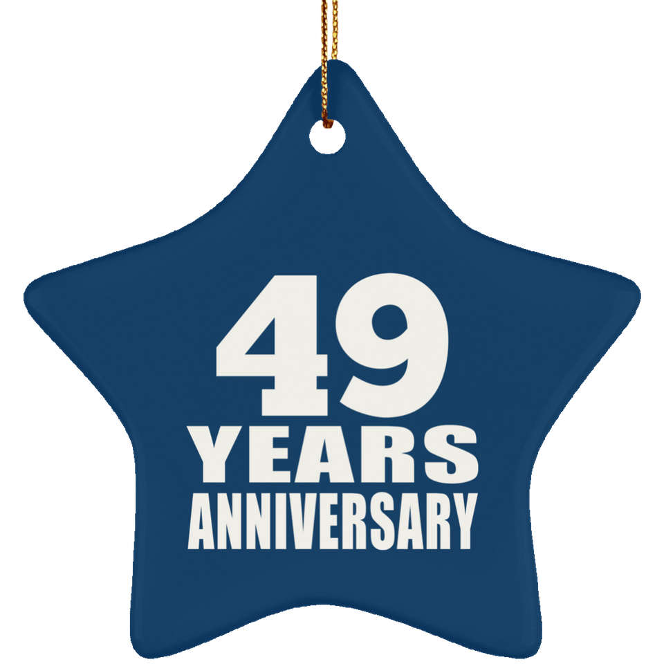 49th Anniversary 49 Years - Star Ornament