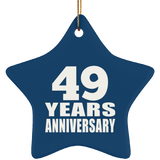 49th Anniversary 49 Years - Star Ornament
