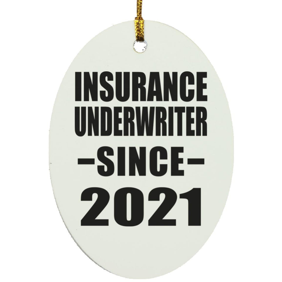 Insurance Underwriter Since 2021 - Oval Ornament