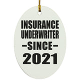 Insurance Underwriter Since 2021 - Oval Ornament